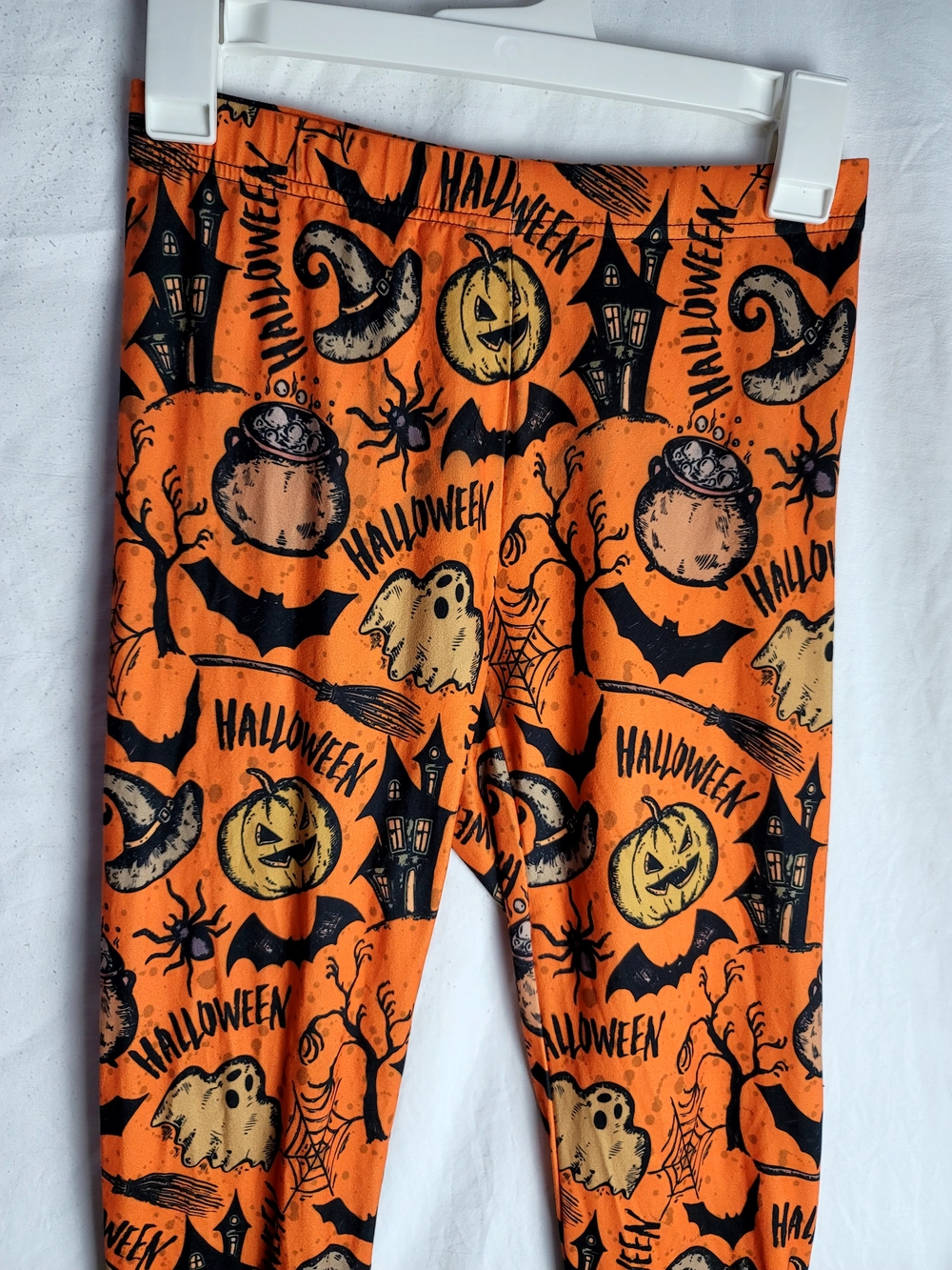 Halloween Print Leggings - Orange - Picture 2 of 6